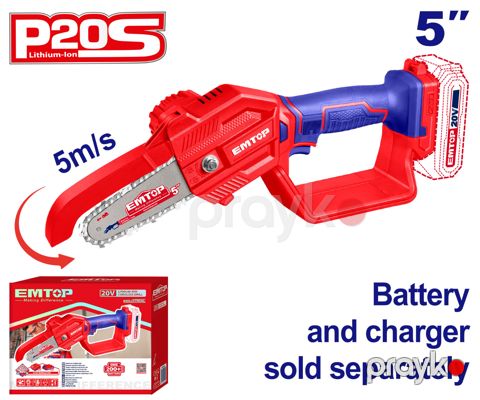 Zəncirli mişar 20V, 5" zəncir, 5 m/s sürət - ELGA2058 — Bakı