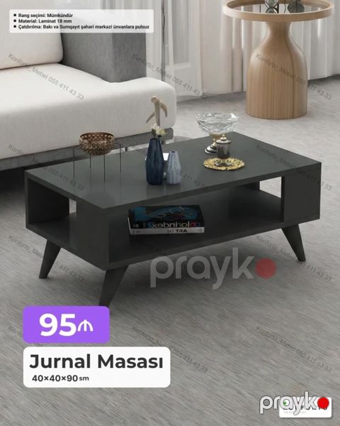Jurnal masası – 40×40×90 sm - Material: 18 mm laminat - Rəng seçimi — Bakı