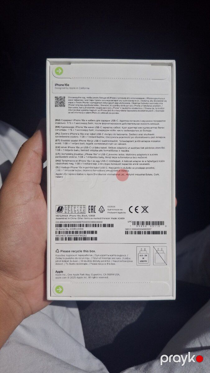 Apple iPhone 16e Black 128GB/8GB — Smartfonlar, Bakı (2)