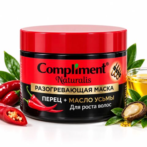 Saç maskası Compliment Naturalis bibər və usma yağı ilə, 500 ml — Bakı