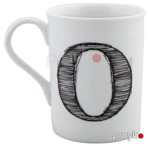Krujka Porland Letter (O), farfor, ağ, 285 ml — Bakı