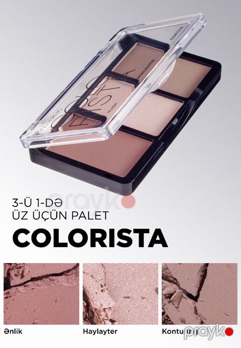 Üz üçün palet Faberlic Glam Team Colorista 3in1 — Bakı