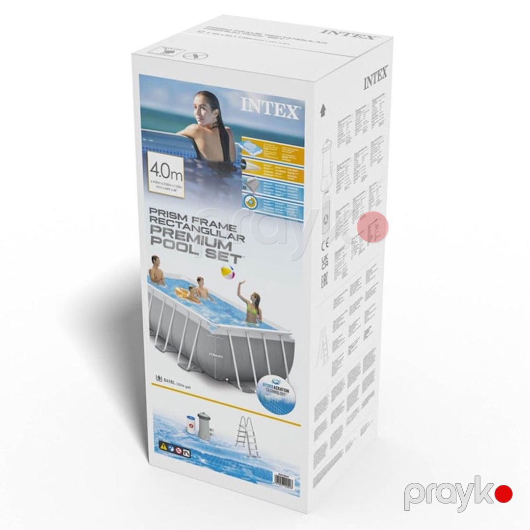 Karkas hovuz Intex Prism Frame 26790, 400х200х122 sm, boz — Hovuzlar, Bakı (3)