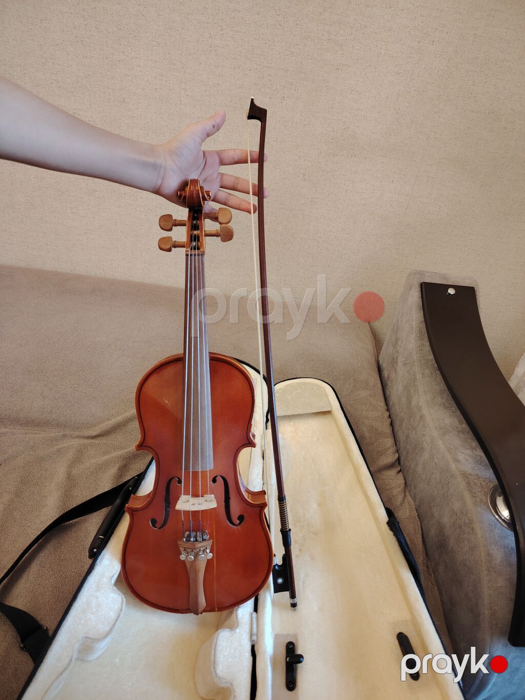 Uşaqlar üçün 1/2 ölçüdə skripka satılır. Yaxşı vəziyyətdədir — Skripkalar və digər keməçli alətlər, Bakı (3)