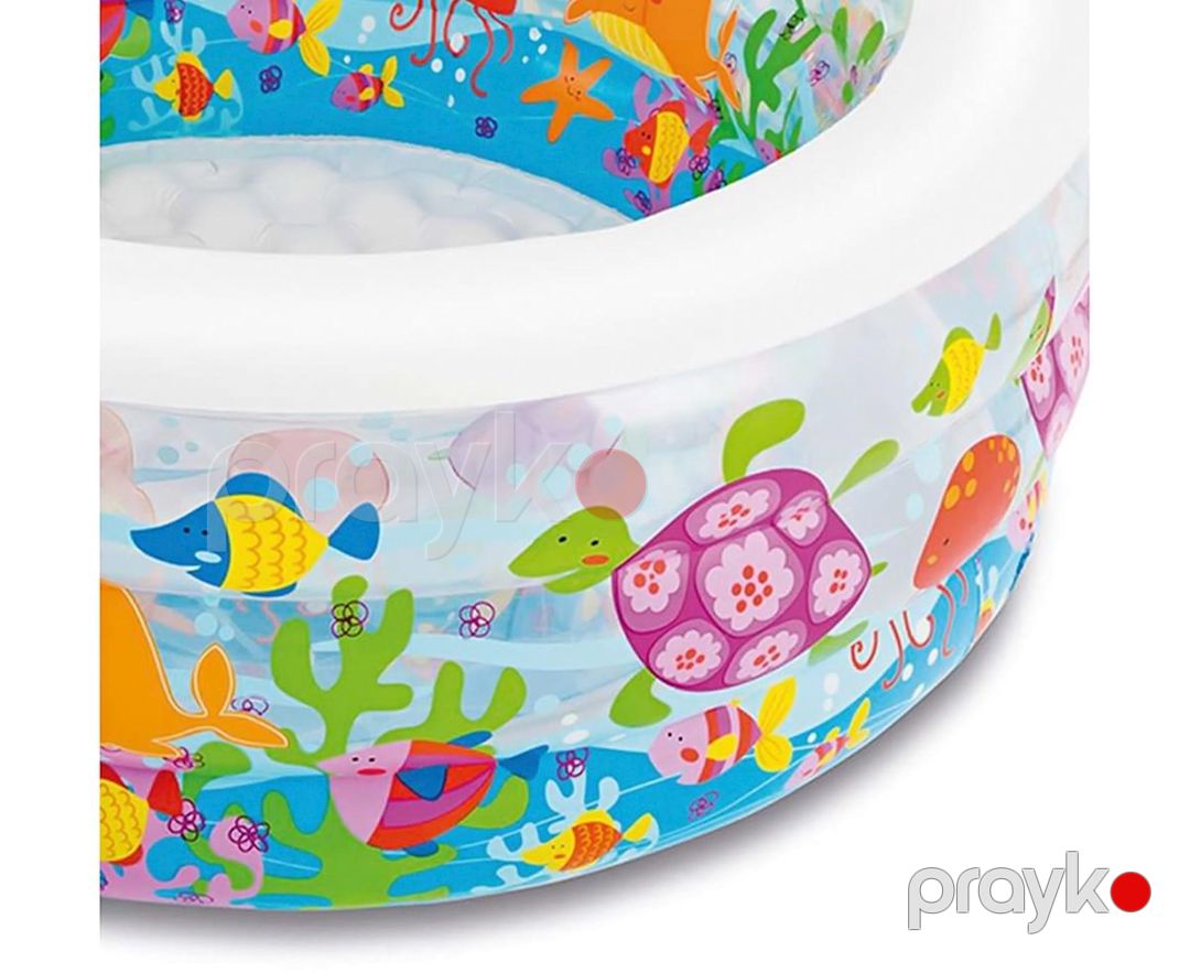 Hovuz Intex Aquarium uşaqlar üçün, şişmə, dairəvi, 152х56 sm, 360 l, ağ/rəngbərəng — Hovuzlar, Bakı (3)