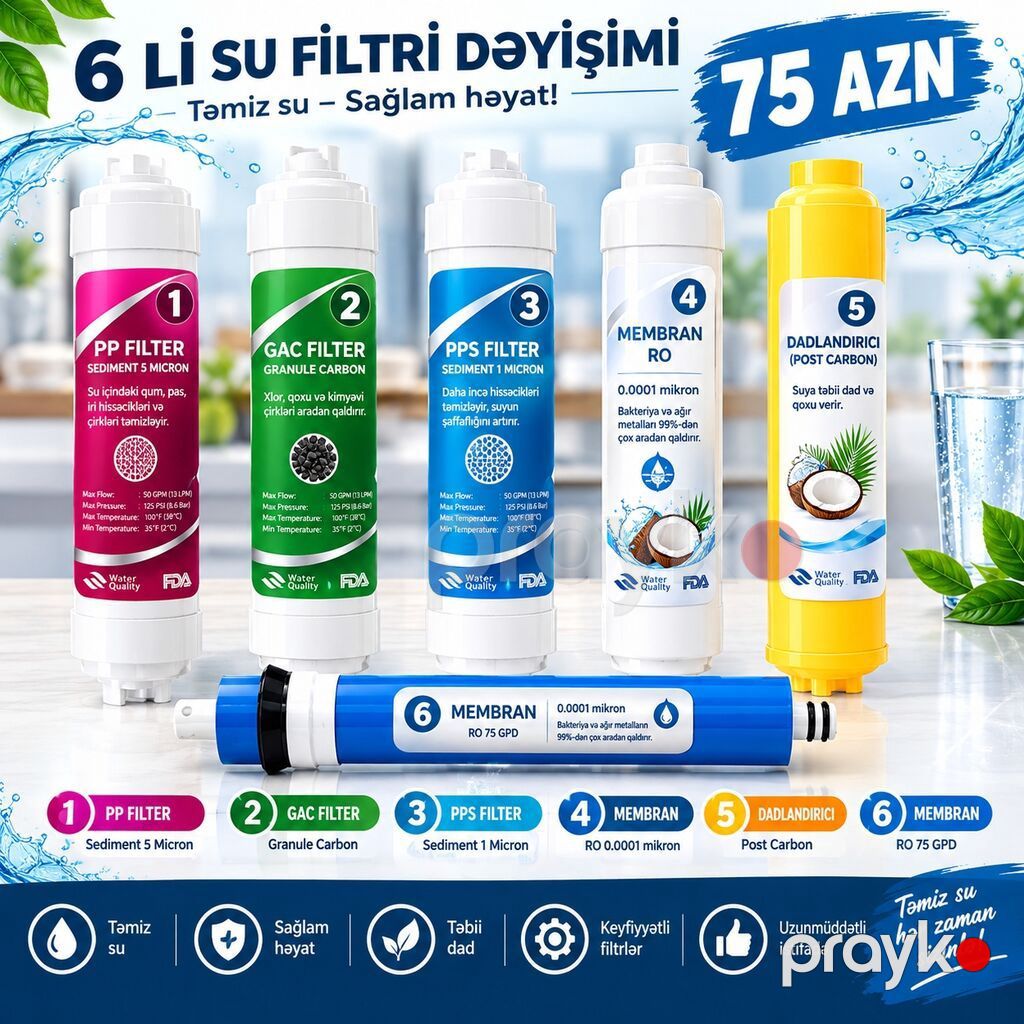 Su filterlərinin Təmiri Su filterlərinin quraşdırılması Su — Digər mətbəx texnikası, Bakı (2)