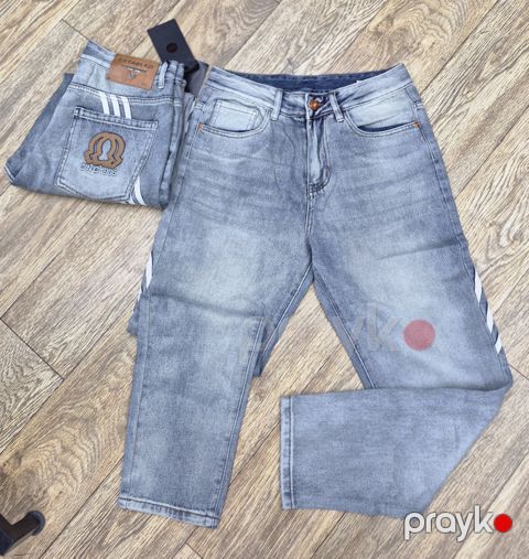 Kişilər üçün düz cins SH376, açıq mavi, pambıq/poliester/elastan, ölçü 33 — Bakı