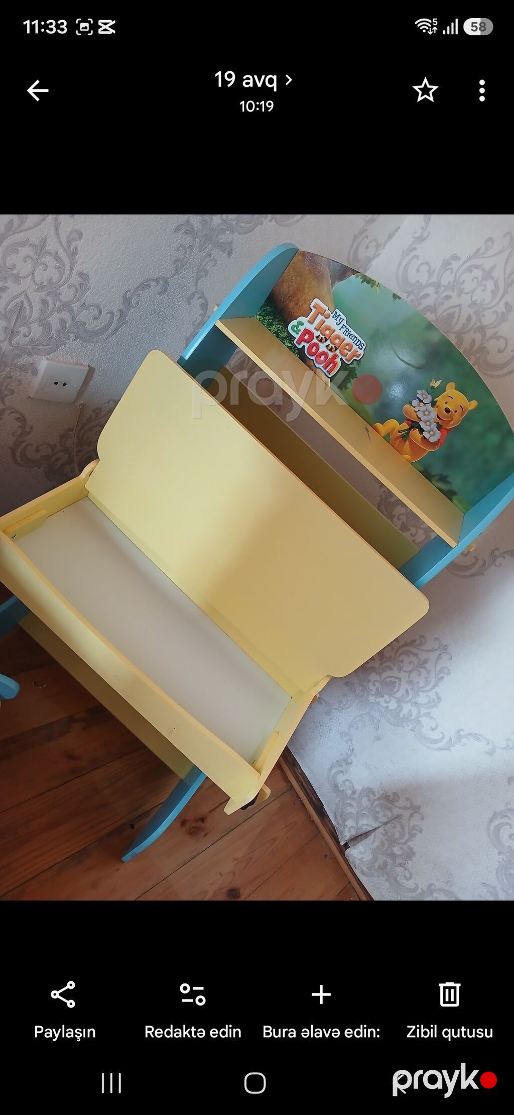 Uşaq üçün yazı-masa və stul dəsti - Mövzu: Winnie the Pooh (My — Masalar və stullar, Sumqayıt (4)
