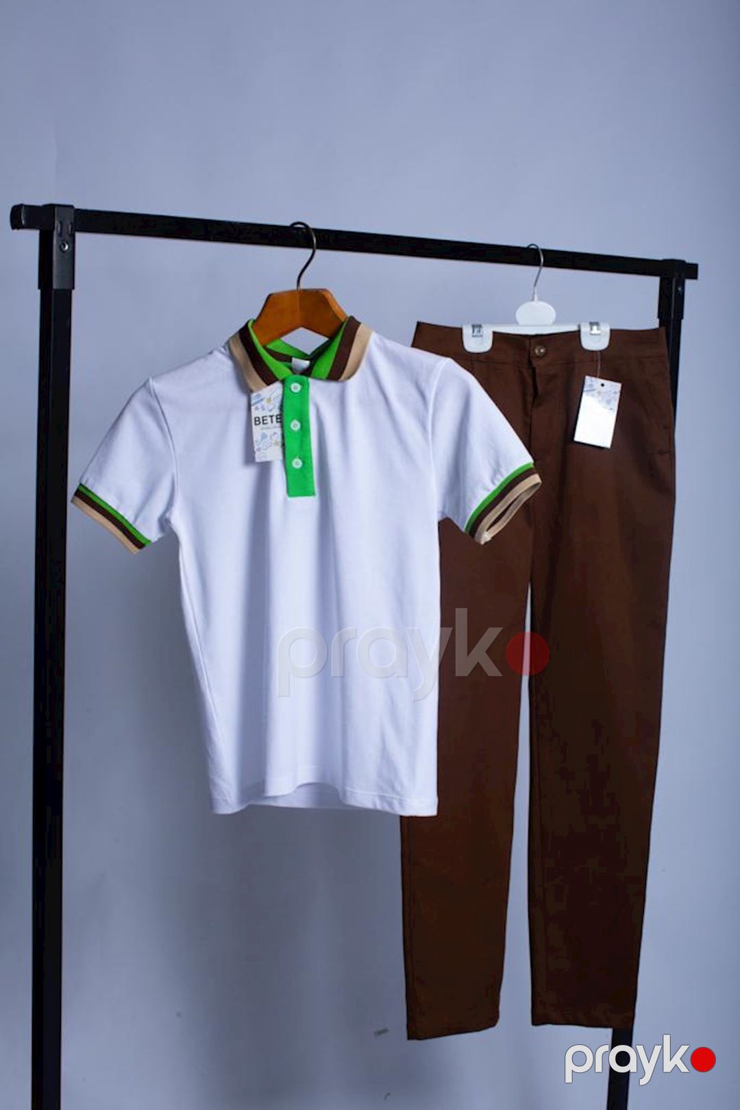 Oğlanlar üçün məktəbli şalvarı Betex t_b, qəhvəyi, pambıq/laykra, ölçü 52 — Mallar, Bakı (2)