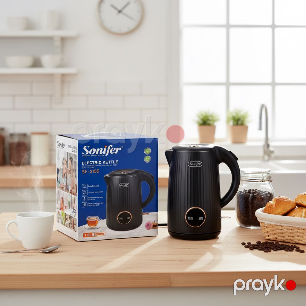Sonifer SF-2155 Elektrikli Çaydan – 1.8L 1500W Paslanmaz Polad — Elektrik çaydanları və termoslar, Bakı (4)