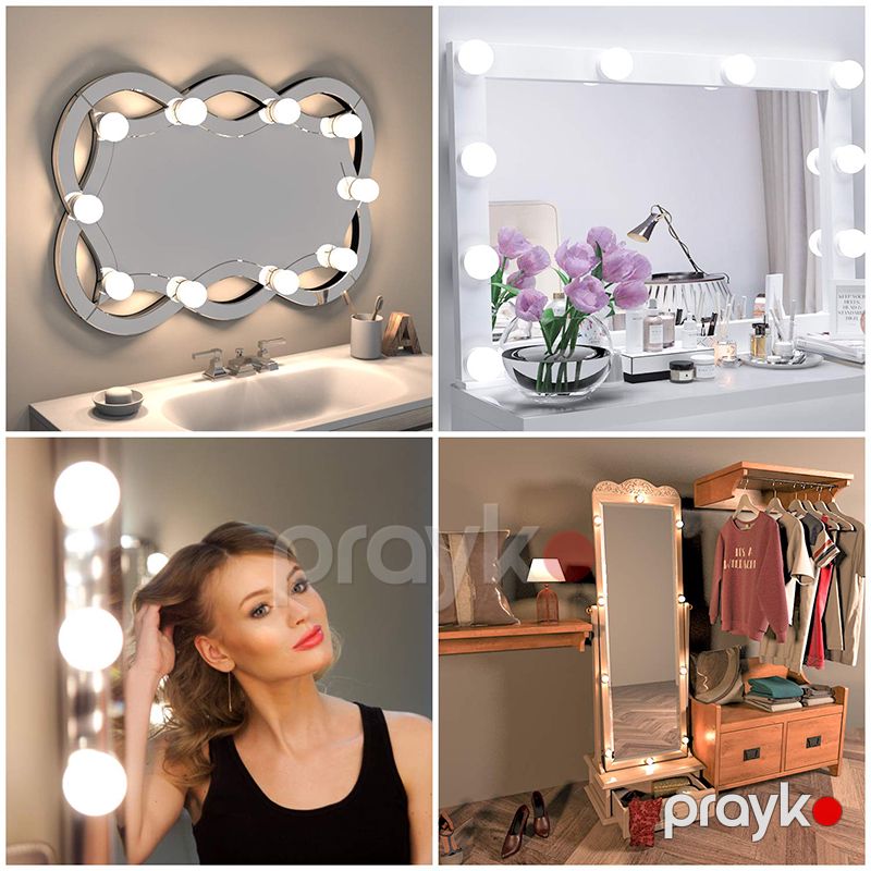 10-lu Hollywood Üslublu LED Güzgü Lampası Dəsti — Qayğı texnikası və aksesuarları, Bakı (6)