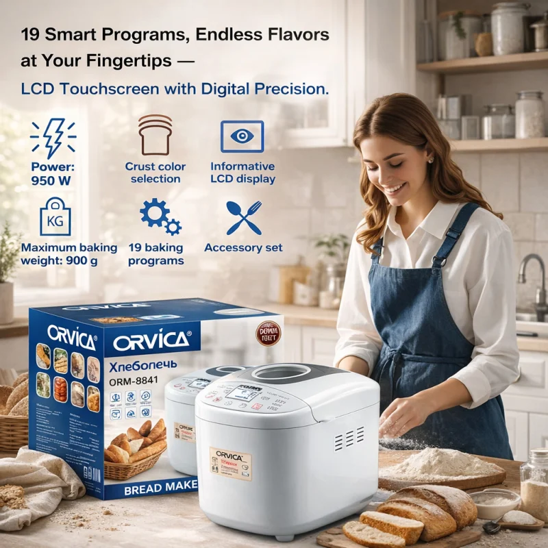 Çörək bişirən Orvica ORM-8841 950W — Digər mətbəx texnikası, Bakı (4)