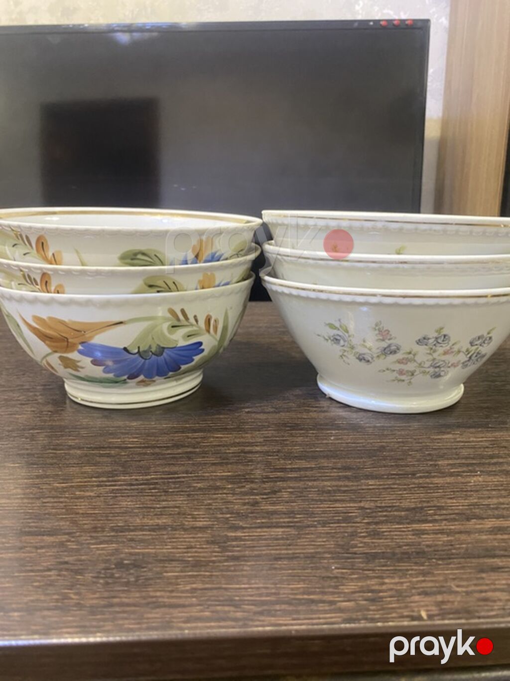 Məhsul: Porcelain kase dəsti Təsvir: qədimi kasa - Ümumi: 8 ədəd — Süfrə qabı, Sumqayıt (2)