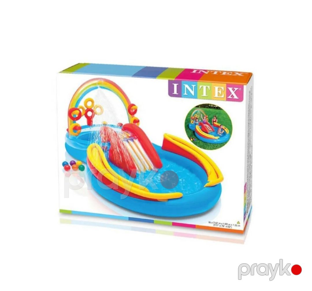 Su oyun mərkəzi Intex 57453 Rainbow, 297x193x135 sm, 381 l — Hovuzlar, Bakı (3)