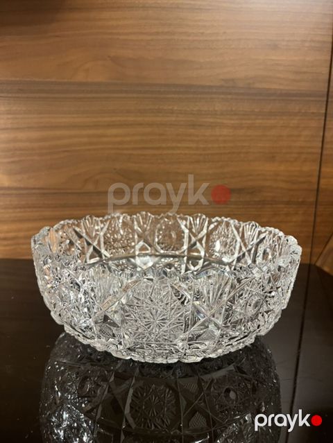 Xrustal meyvə qabı böyük ölçü qədimidir əla vəziyyətdədir 26 diametr — Bakı