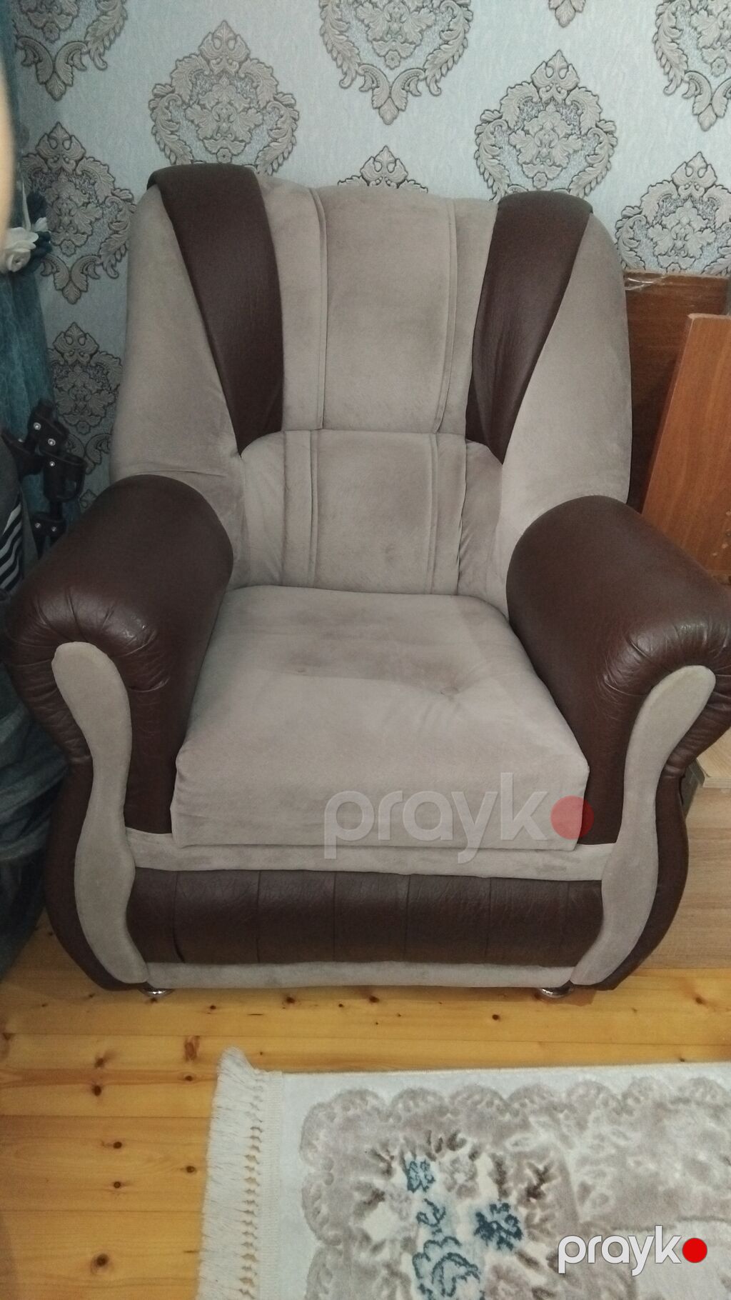 Real Alıcıya Endirim Olunacaqdır Ikili mebel dəsti – divan və kreslo — Yumşaq mobilya dəstləri, Bakı (3)