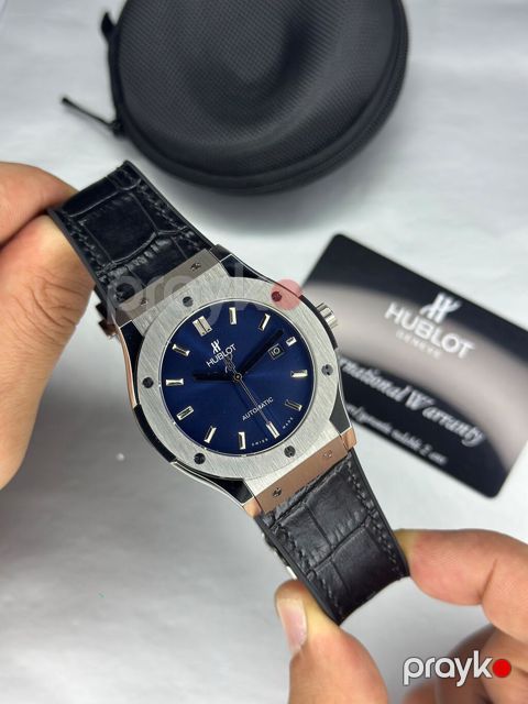 Marka: *Hublot* Parlaq gümüşü korpus Mineral Kristal şüşə — Bakı