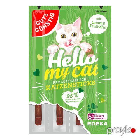 Pişiklər üçün çubuq Edekа Hello My Cat quzu və hind quşu əti dadı ilə, 1 əd — Bakı