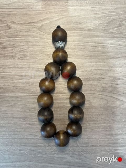 Material: təbii ağacdan iri, kürə formalı muncuqlar - Rəng — Bakı