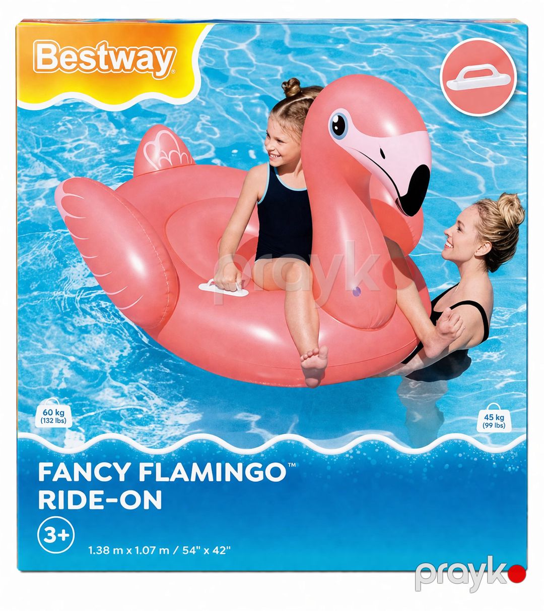 Şişmə oyuncağı Bestway Fancy Flamingo 138 x 107 sm, 3+ yaş — Mallar, Bakı (2)