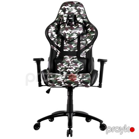 2E Gamıng Chair Hıbagon II, PU Leather, 3D-Armrests, black-military green — Bakı