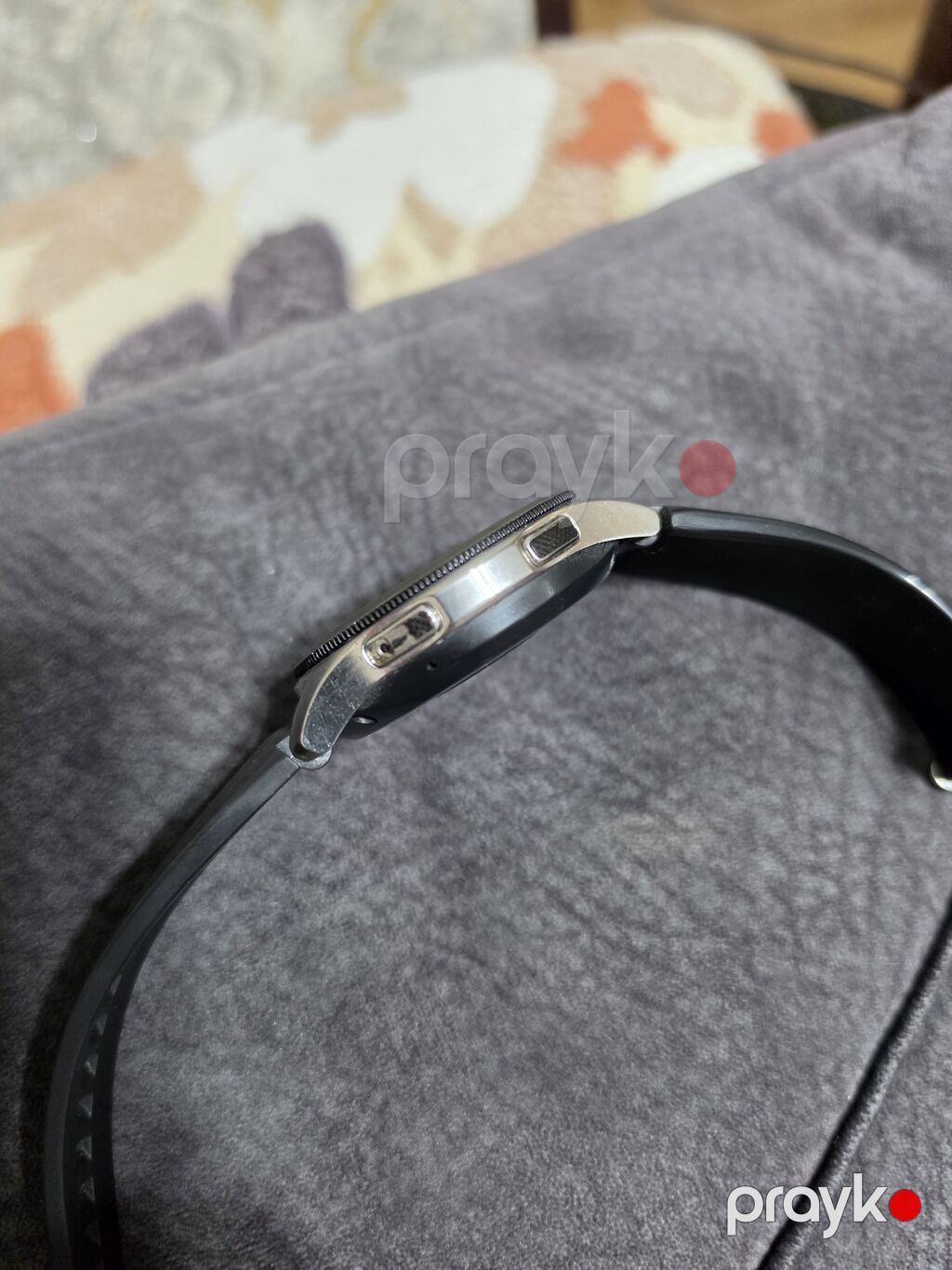 Samsung Galaxy Watch (paslanmayan polad gövdə, qara silikon kəmər) — Ağıllı saatlar, Bakı (5)