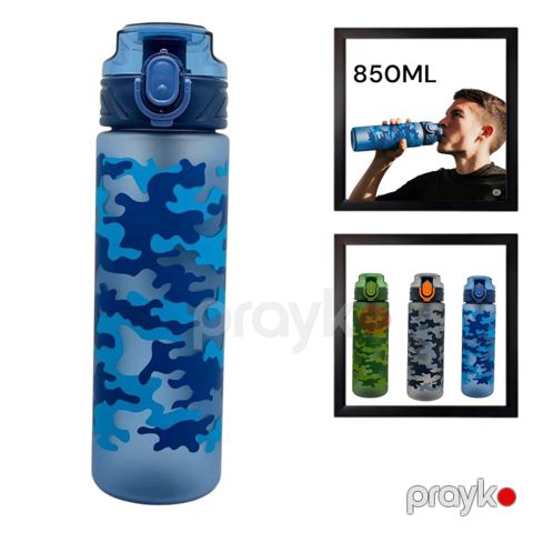 İdman su qabı Gymnic 1229111, rəngbərəng, plastik, 850 ml — Bakı