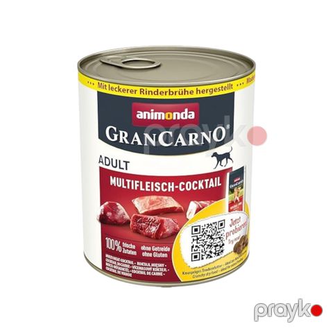 İtlər üçün konserv Animonda Gran Carno, qarışıq ət, 800 q — Bakı