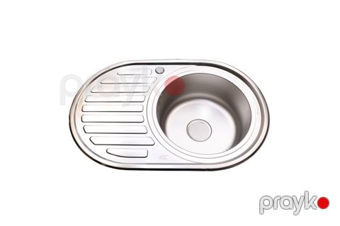 Mətbəx çanağı (moyka) 1-Lİ sağ oval 770*500*200 LS-7750 — Bakı