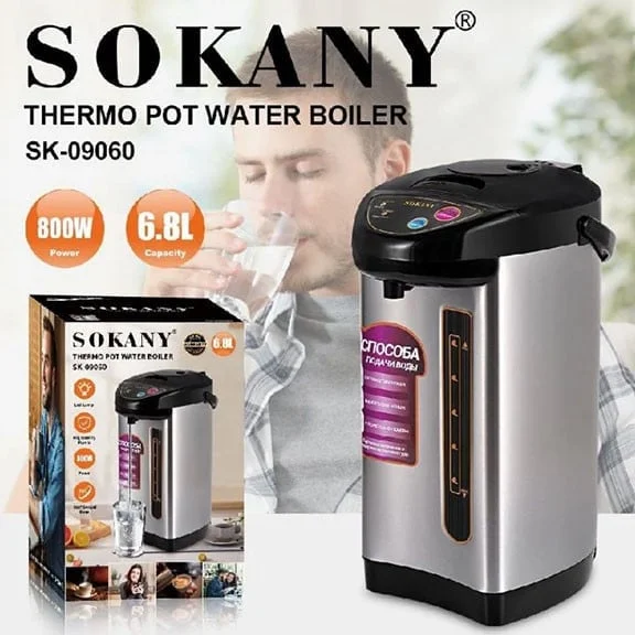 Termopot Sokany SK-09060 Silver — Elektrik çaydanları və termoslar, Bakı (2)