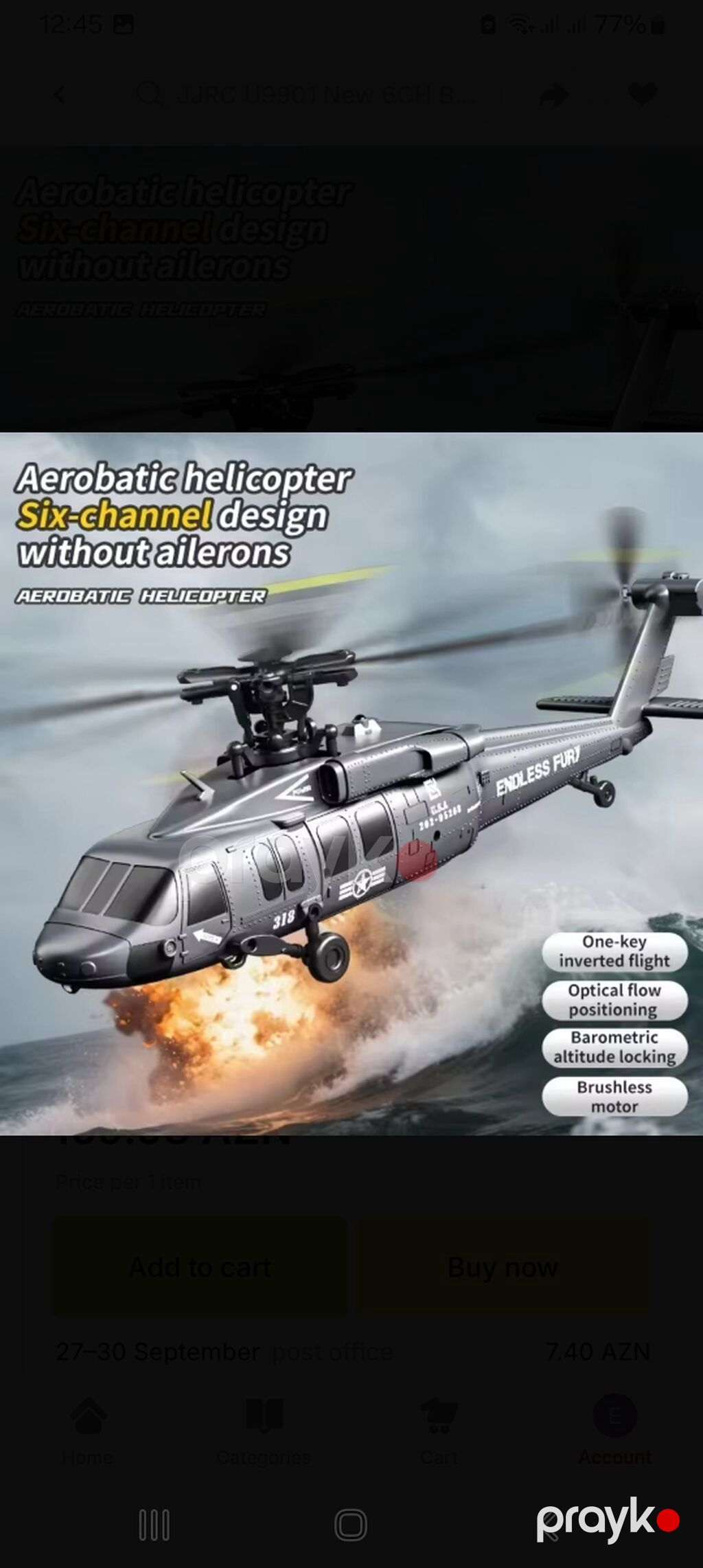 6 kanallı aerobatik RC helikopter - Realistik hərbi dizayn, “Endless — Oyuncaq nəqliyyatı, Digah (4)