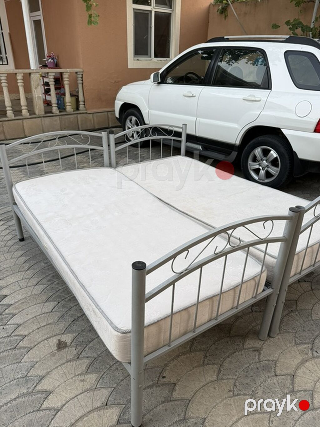 Metall çarpayı – iki mərtəbəli model - Karkas: toz boya ilə örtülmüş — Yataqlar, Bakı (8)