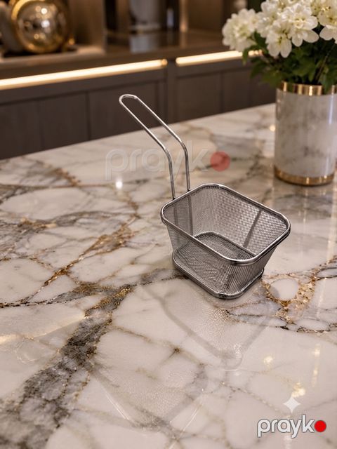 Qızartma üçün tor 2596329, paslanmayan polad, gümüşü, 13 sm