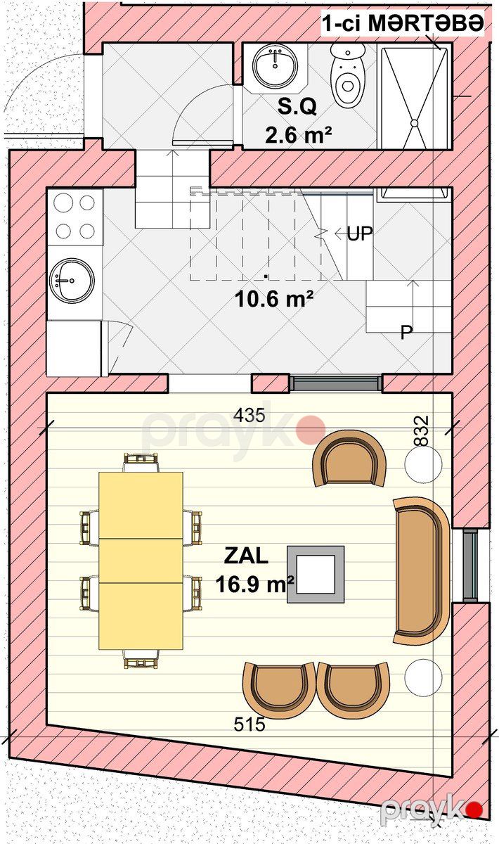 Satılır 3 otaqlı həyət evi/bağ evi 70 m² — Ev, villa, Bakı (5)