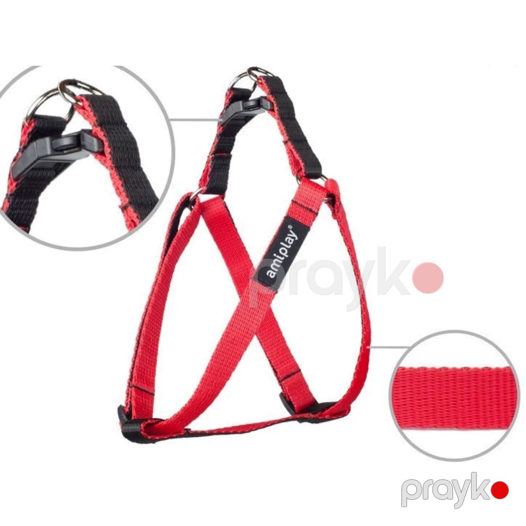 Qayış itlər üçün Amiplay Twist, 40-75 sm, ölçü L, polipropilen, qırmızı — Mallar, Bakı (2)