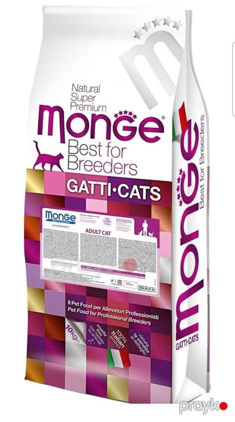 Quru yem Monge Cat Adult Best for Breeders Chicken yetkin pişiklər üçün 1 kq