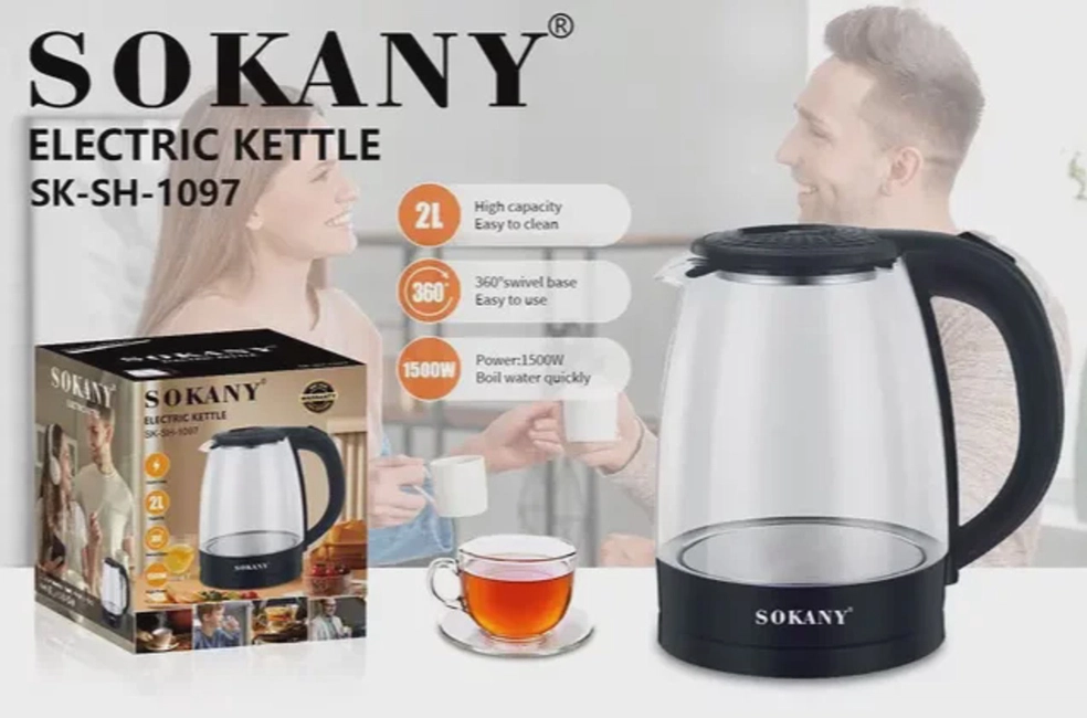 Elektrik çaydan Sokany SK-SH-1097 — Elektrik çaydanları və termoslar, Bakı (2)