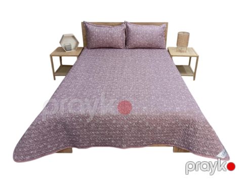 Örtük və yastıq üzü dəsti VM015-1903, örtük 230x250 sm, yastıq üzlər 230x250 sm, ikinəfərlik, açıq bənövşəyi — Bakı