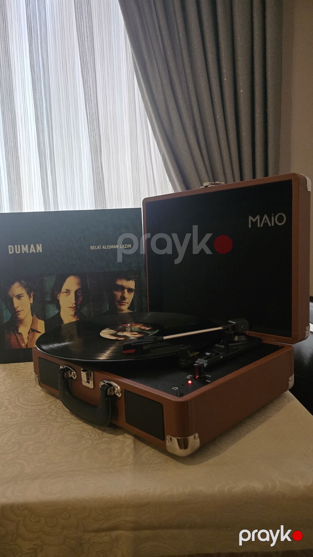 Maıo portativ vinil pleyer – çamadan tipli dizayn - Korpus: dəri — Vinil proqreslər və aksesuarlar, Bakı (2)
