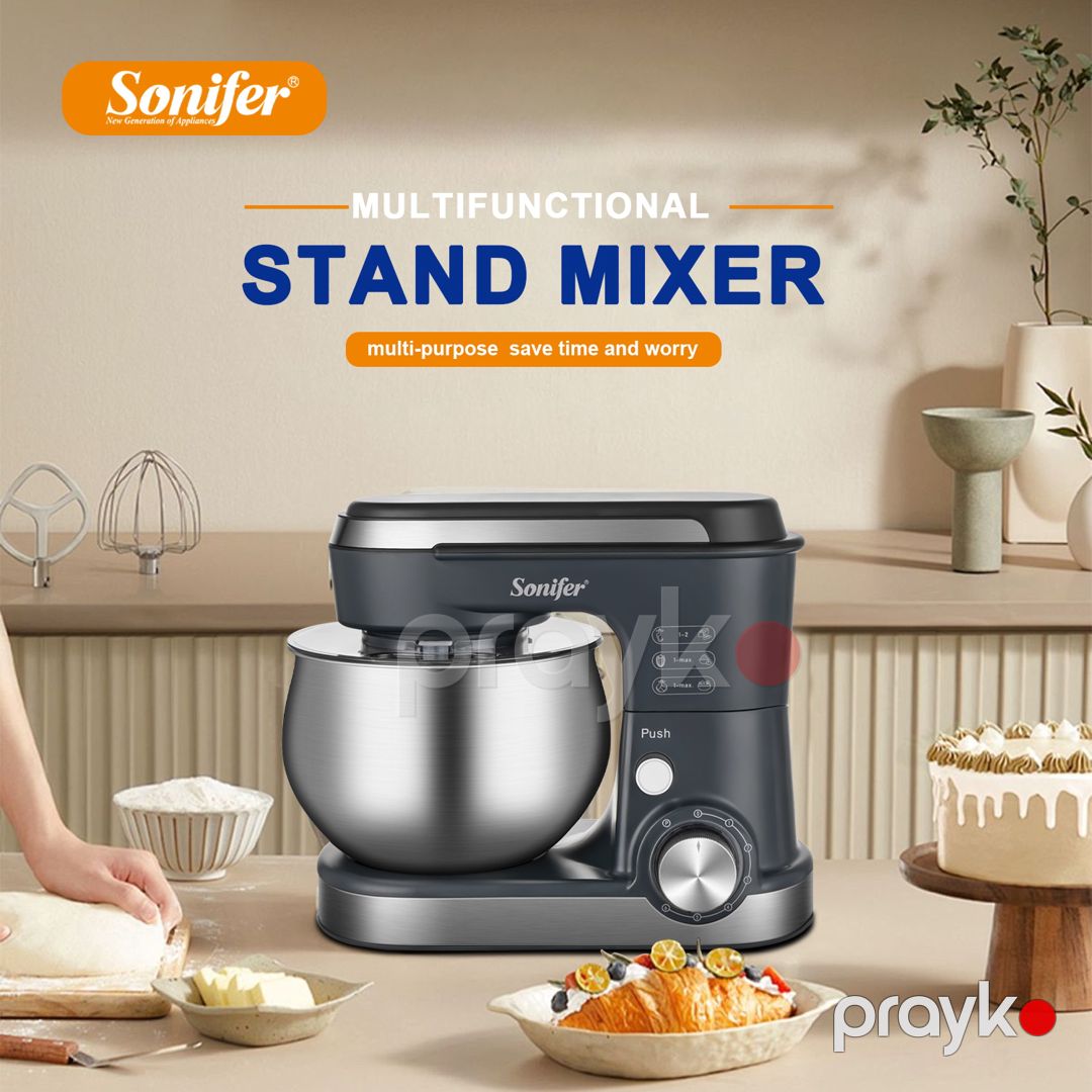 Sonifer SF-8166 Peşəkar Stand Mikser – 1200W, 5L Paslanmaz Polad Qablı — Blenderlər, xırdalayanlar və mikserlər, Bakı (6)