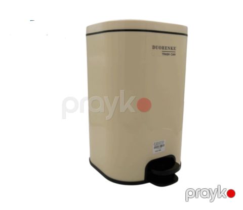Zibil vedrəsi pedallı Duorenke 53-45-11-10, plastik, bej, 10 l — Bakı