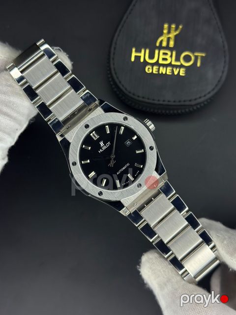 Marka: *Hublot* Parlaq gümüşü korpus Mineral Kristal şüşə — Bakı