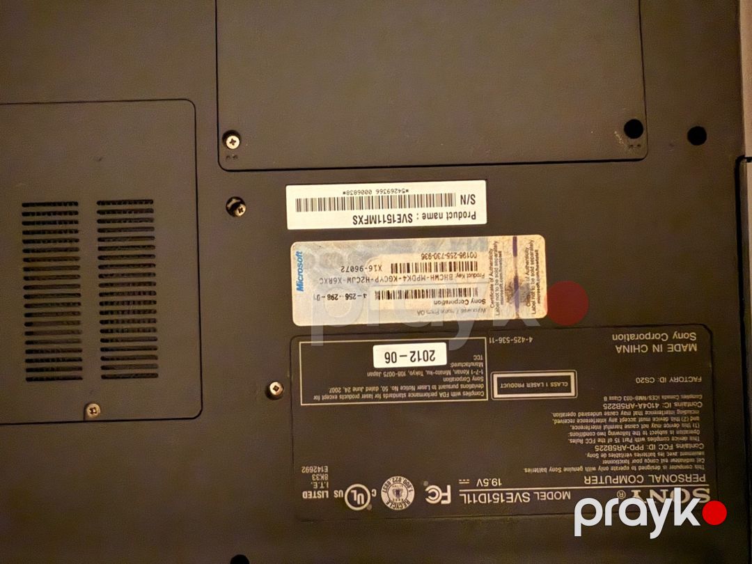 Sony vaıo SVE1511, i7-3612QM, 8GB RAM, SSD — Noutbuklar, Bakı (6)