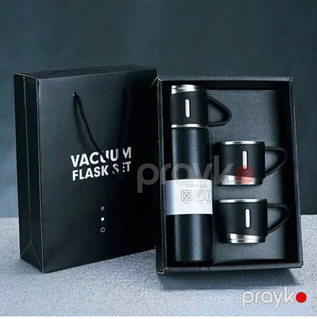 Termos dəsti E-T 0414, 3 parça, qara, polad, 500 ml — Mallar, Bakı (2)