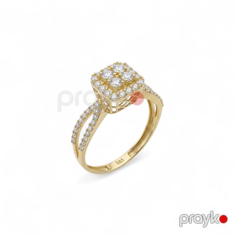 Üzük qadınlar üçün Azgold VJ474802, qızıl 585 əyar No Brand