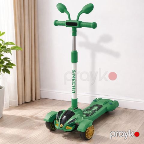 Skuter Vıpsco Flash Rider 3 təkər, LED işıqlı təkərlər, Bluetooth, tüstü, yaşıl — Bakı