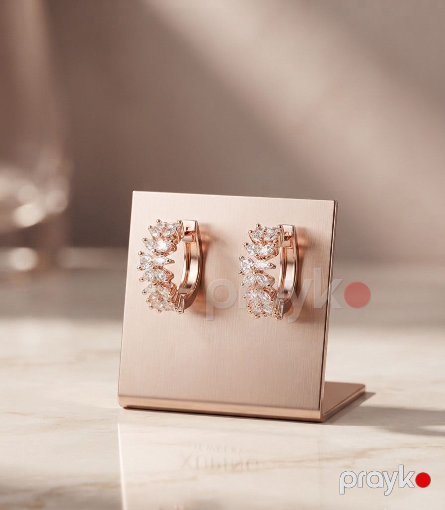 Sırğa-halqa No brand, qızılı, paslanmayan polad, 30 mm — Mallar, Bakı (2)