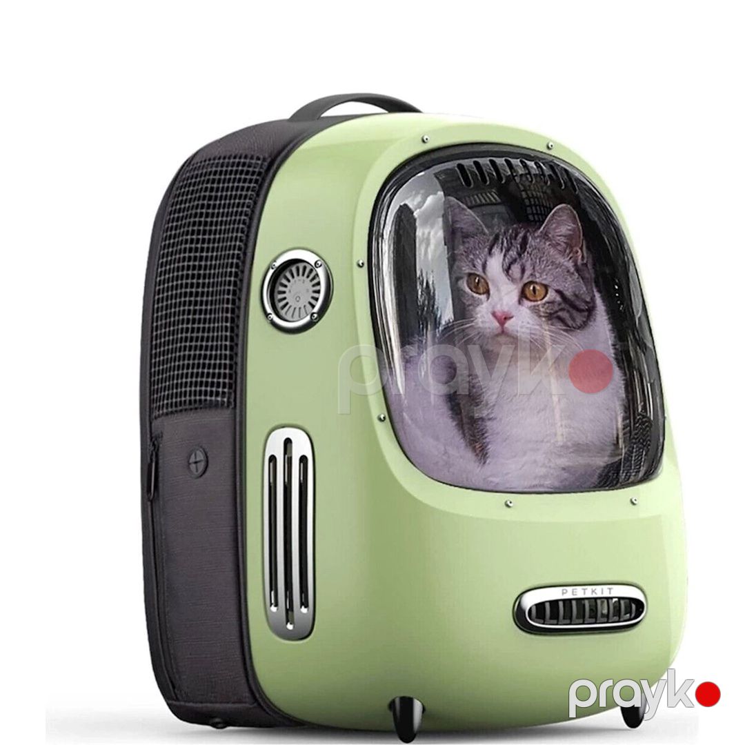 Bel çantası Petkit Breezy2 Smart Cat Carrier Green P7704, kiçik cins itlər və pişiklər üçün, 32x27x44.5 sm — Mallar, Bakı (3)