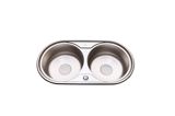 Mətbəx çanağı (moyka) 2-Lİ oval 810*430*200 LS-8143D — Omid.az — Home products