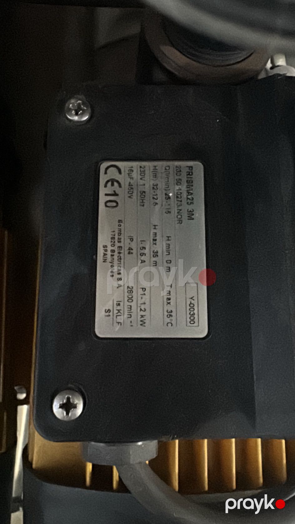 Su nasosu Espa, Prisma 25 3M, 1200 Vt, 9 m, 35 m — Mallar, Bakı (3)